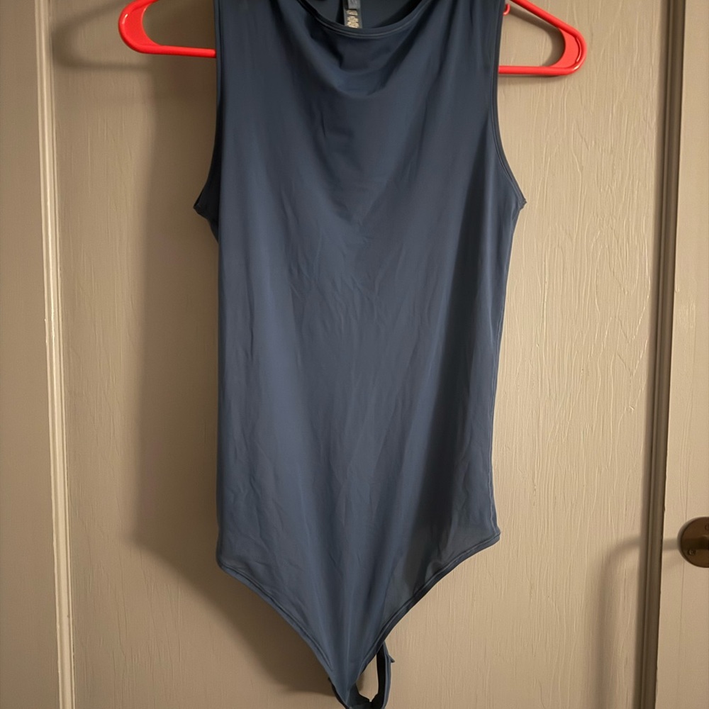 Skims Blue Sleeveless Bodysuit NWOT